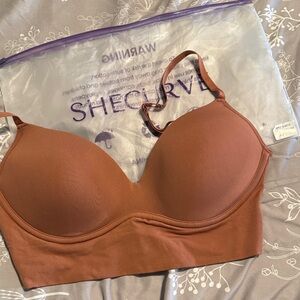 Shecurve Padded Bralette - Bronze